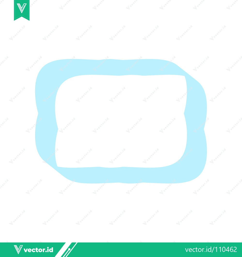 Premium Vector of Abstract Light Blue Bordered Rectangle on White Background