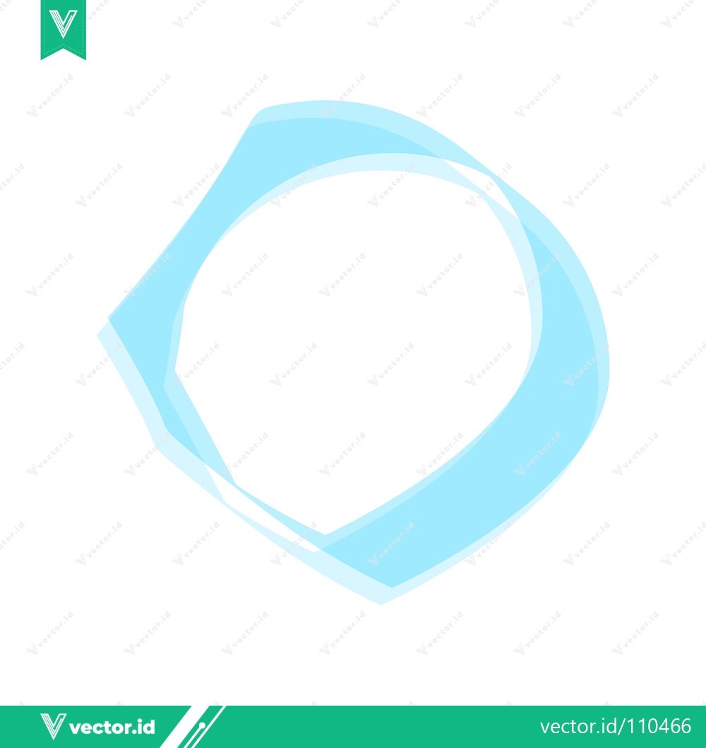 Premium Vector of Abstract Blue Swirl Shape on White Background