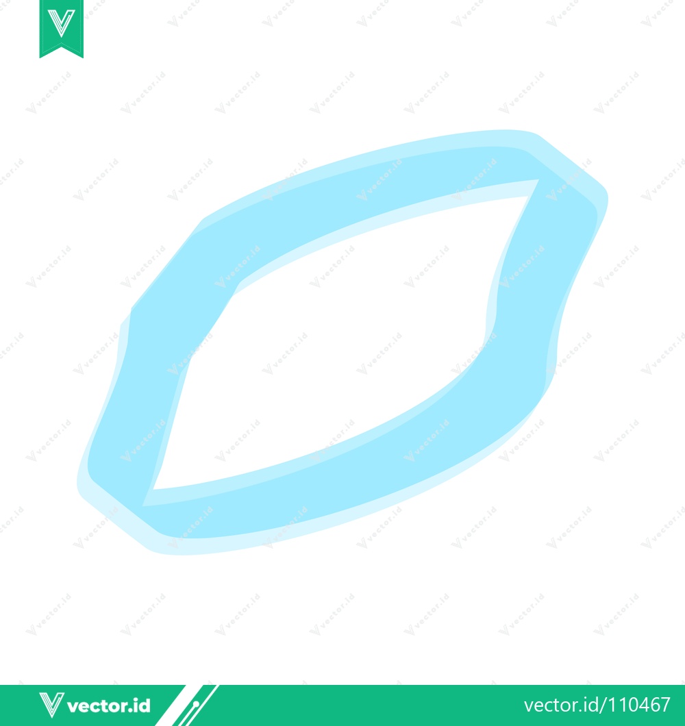 Premium Vector of Simple Light Blue Abstract Shape on White Background