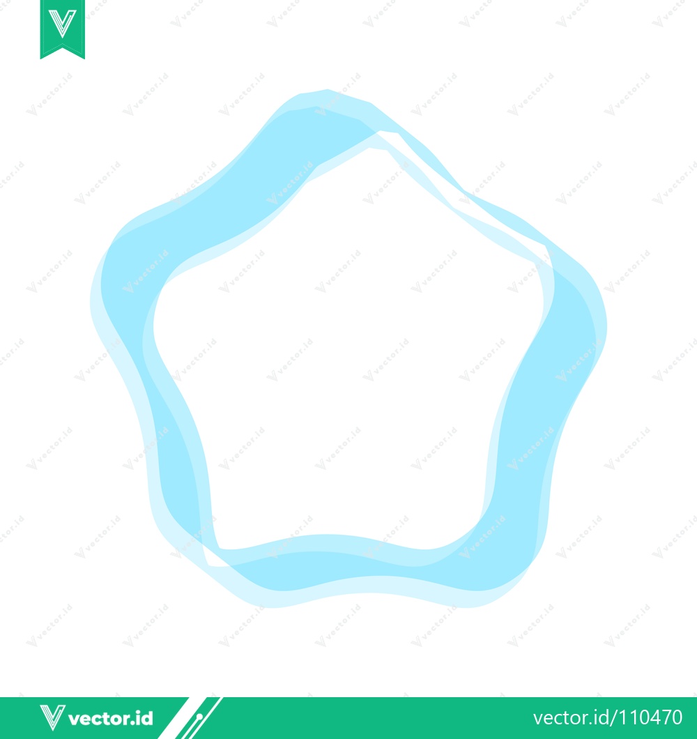 Premium Vector of Abstract Blue Wavy Star Shape
