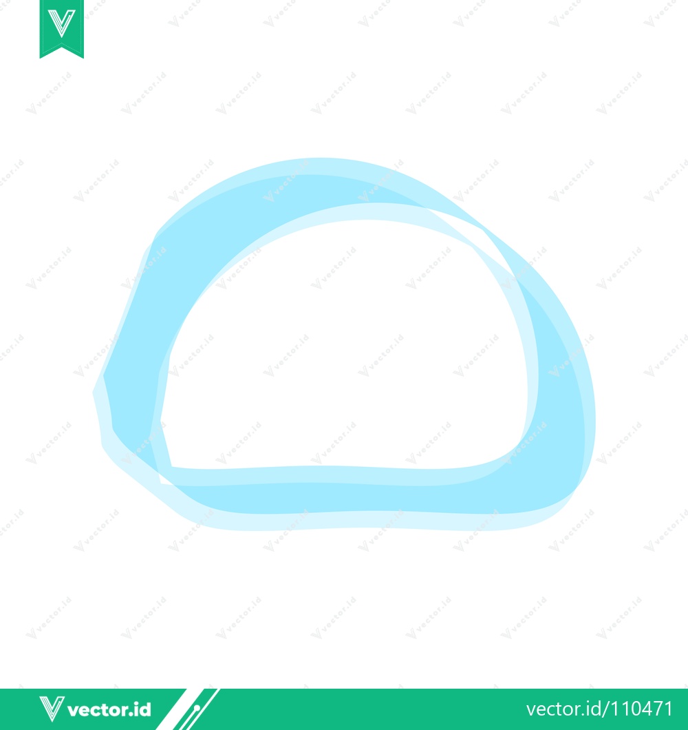 Premium Vector dari Abstract Light Blue Organic Shape Isolated on White Background
