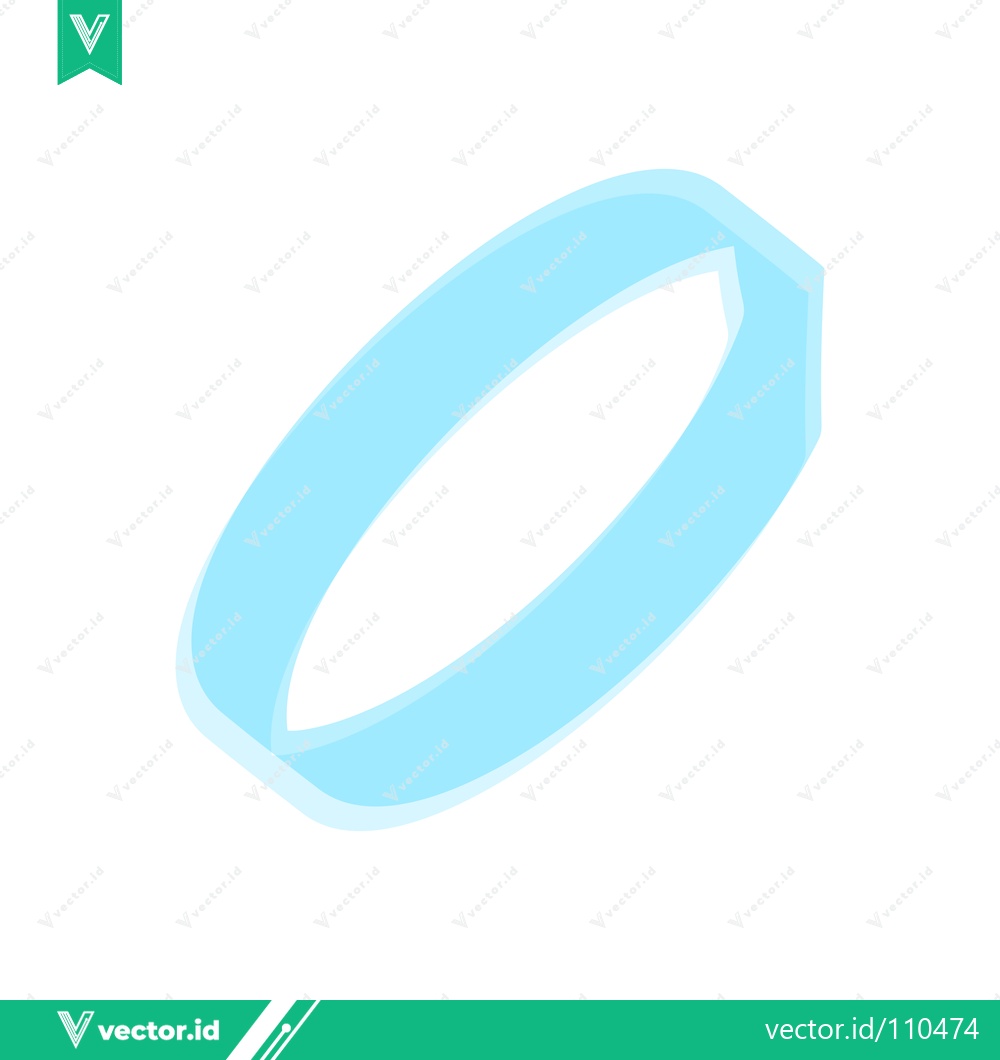 Premium Vector dari Simple Light Blue Ring Icon on White Background
