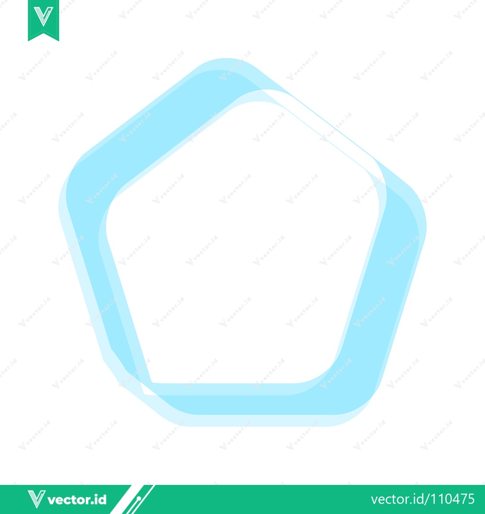 Premium Vector dari Abstract Geometric Shape with Soft Blue Outline