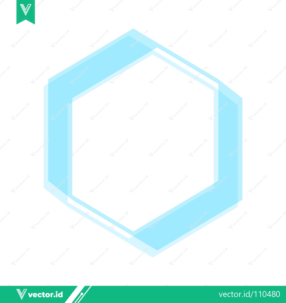 Premium Vector dari Abstract Hexagon Geometric Shape with Blue Outline