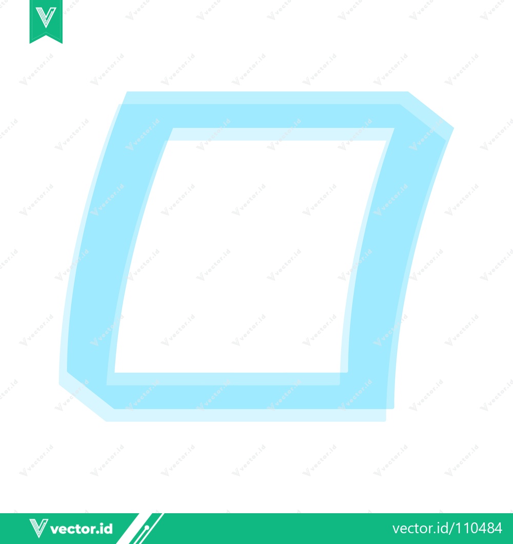 Premium Vector of Minimalist Light Blue Square Frame with White Background