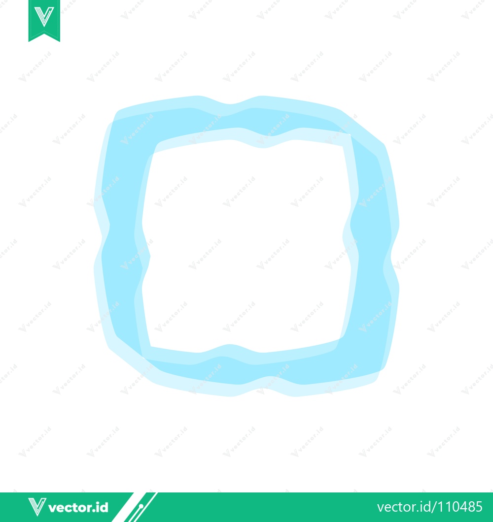 Premium Vector of Abstract Blue Square Frame with Soft Edges