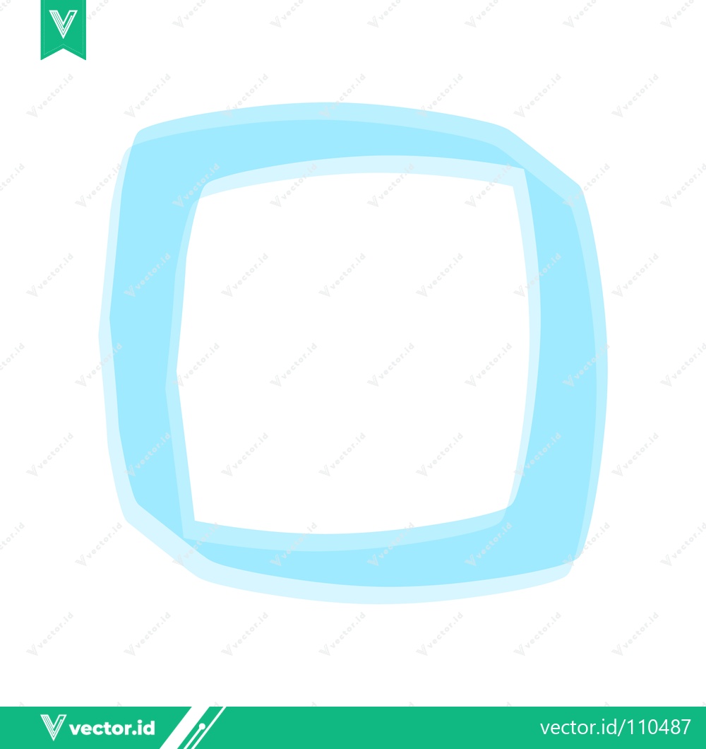 Premium Vector of Abstract Light Blue Square Frame with Soft Edges