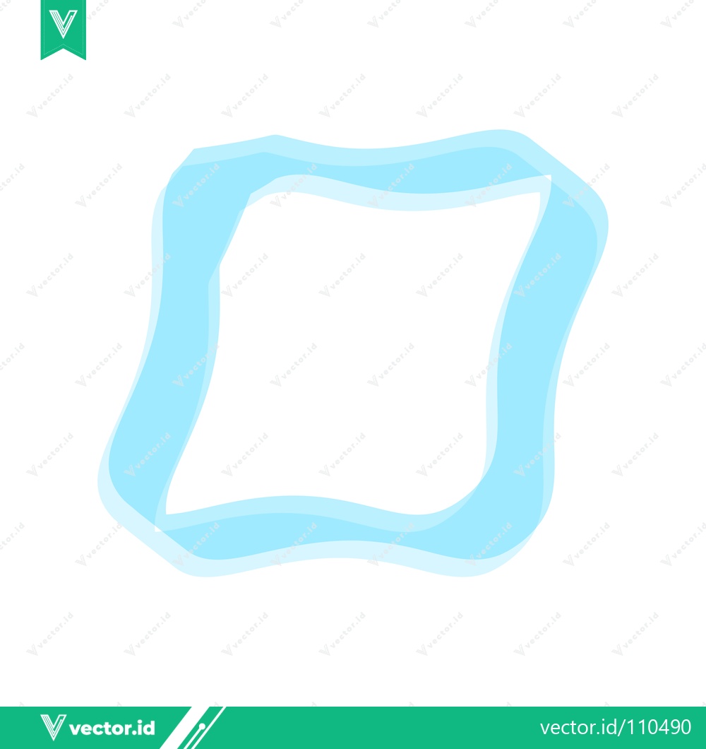 Premium Vector dari Abstract Blue Wavy Square Frame on White Background
