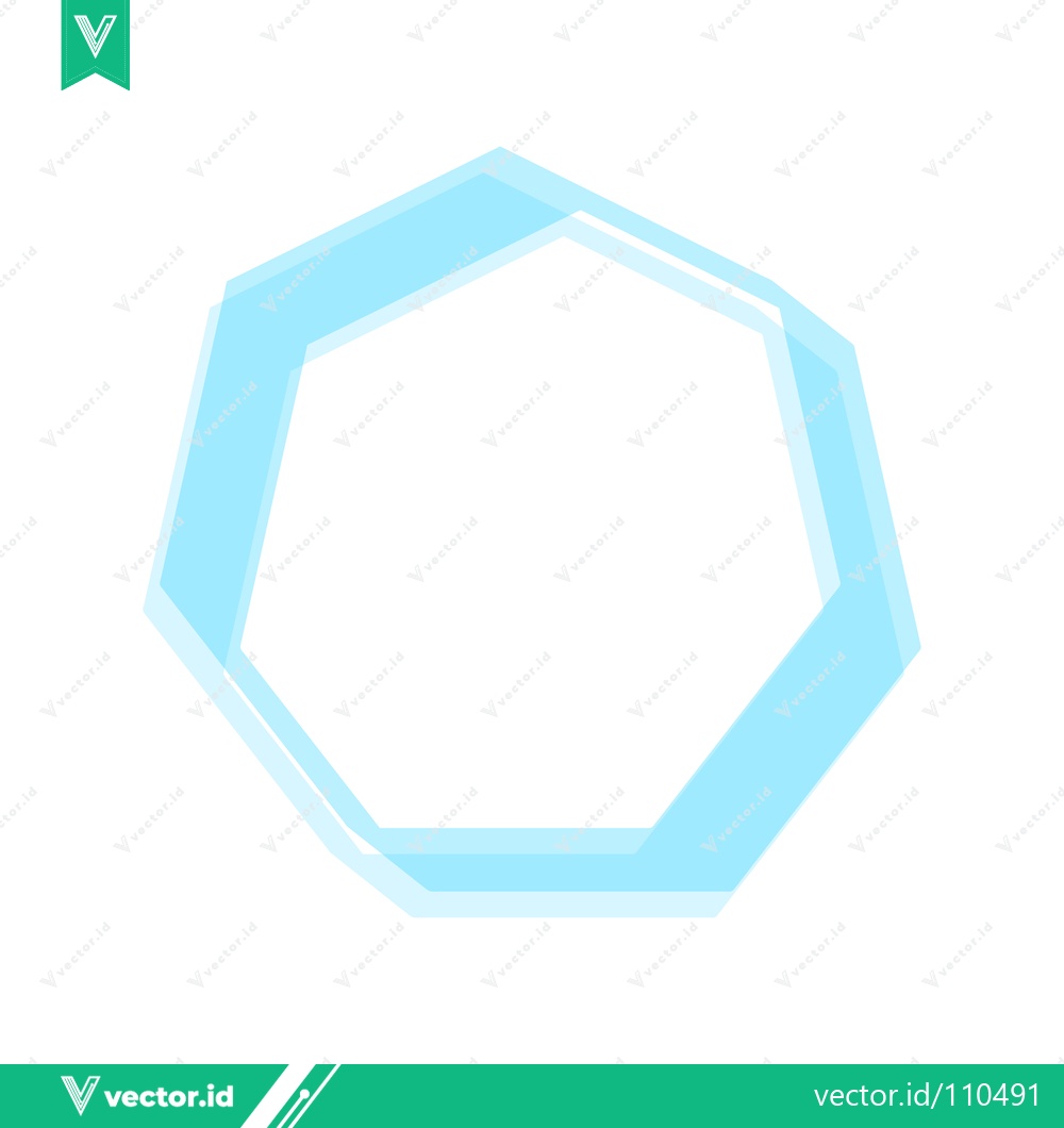 Premium Vector dari Abstract Geometric Shape with Light Blue Outline