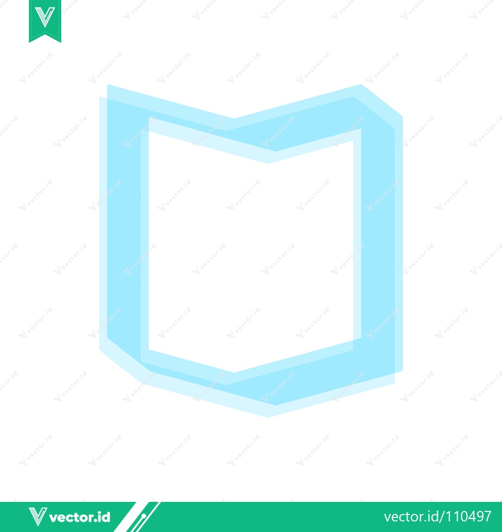 Premium Vector dari Minimalist Blue Open Book Icon