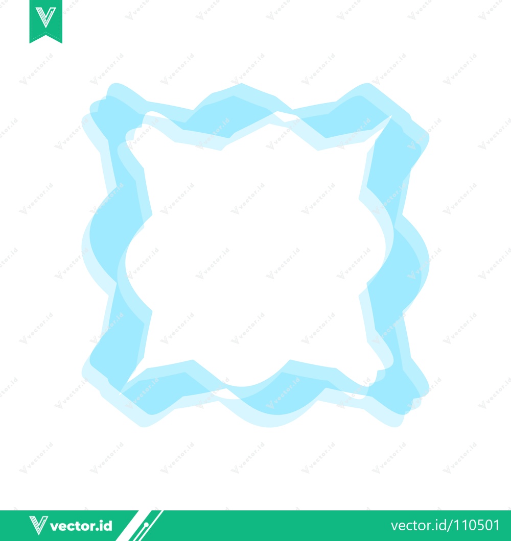 Premium Vector dari Abstract Blue Wavy Border Frame