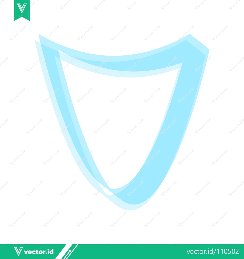 Premium Vector dari Abstract Blue Shield Shape