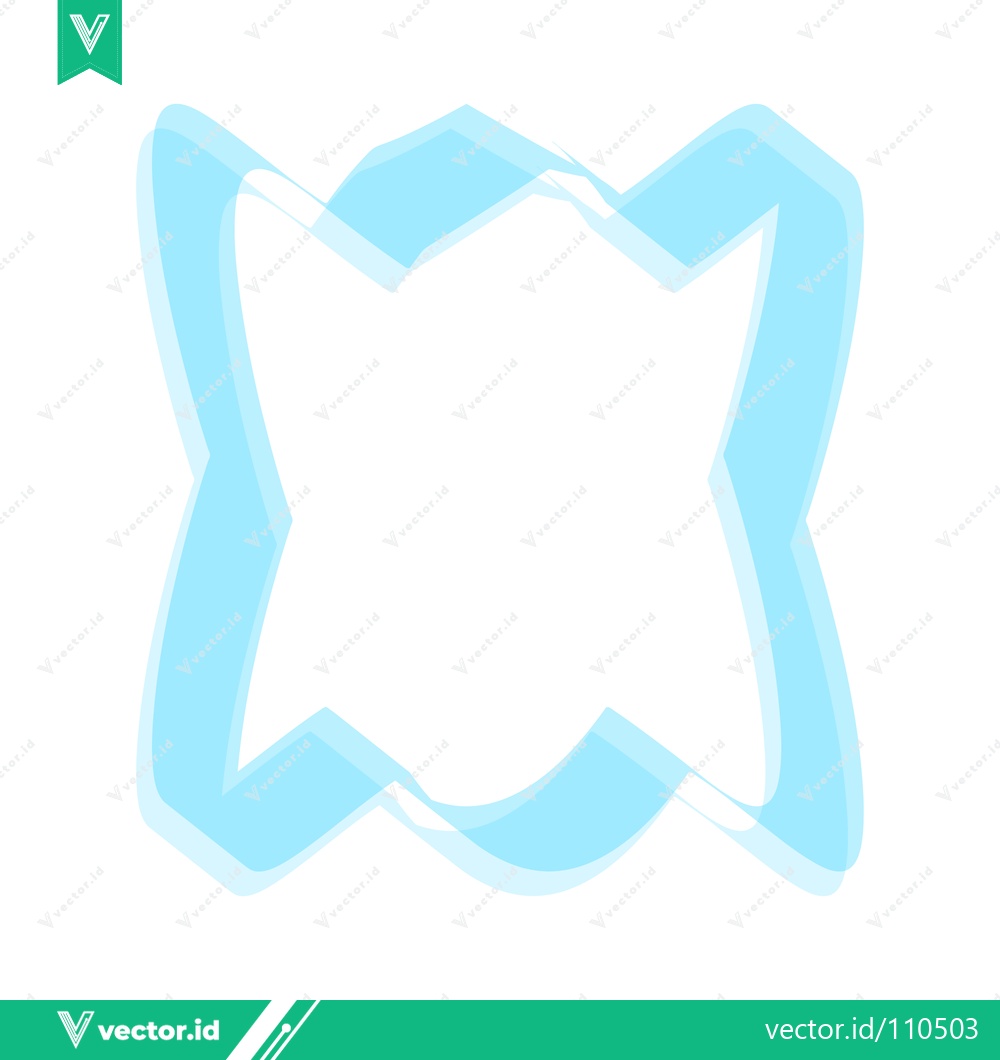Premium Vector dari Abstract Blue Wavy Shape Frame