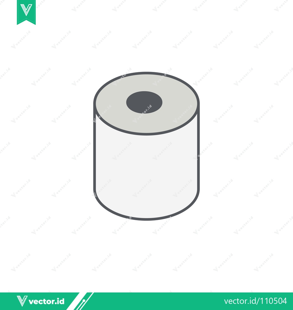 Premium Vector dari Simple Isometric Illustration of a Toilet Paper Roll