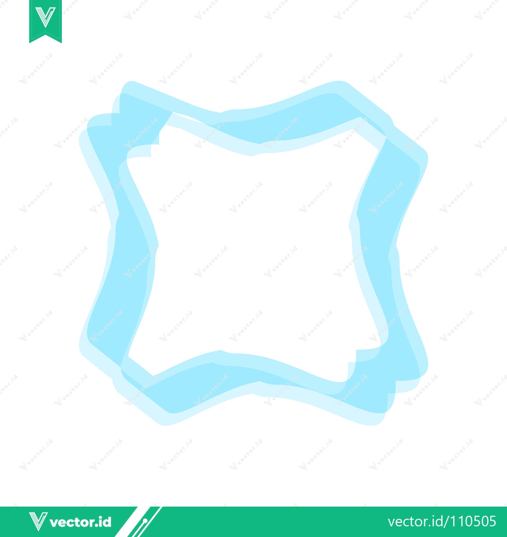 Premium Vector dari Abstract Blue Wavy Frame Border Element
