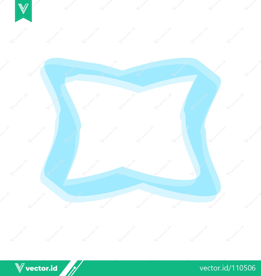Premium Vector dari Abstract Blue Wavy Border Frame with White Space