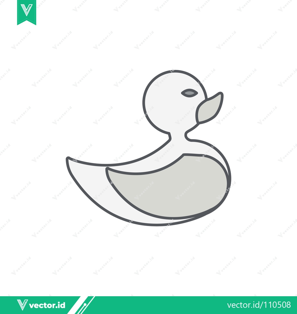 Premium Vector dari Minimalist White Duck Illustration Simple Line Art