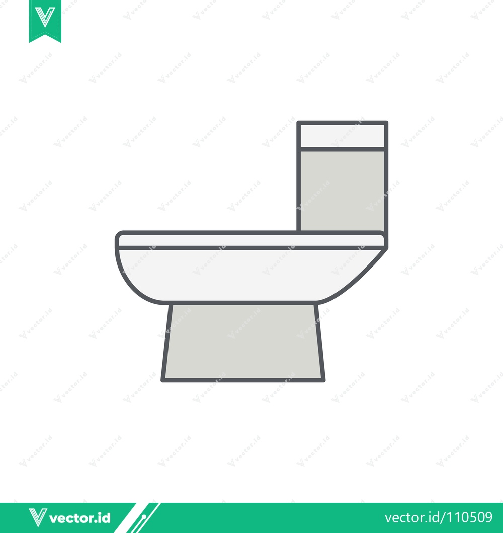 Premium Vector of Modern Toilet Icon Vector Illustration