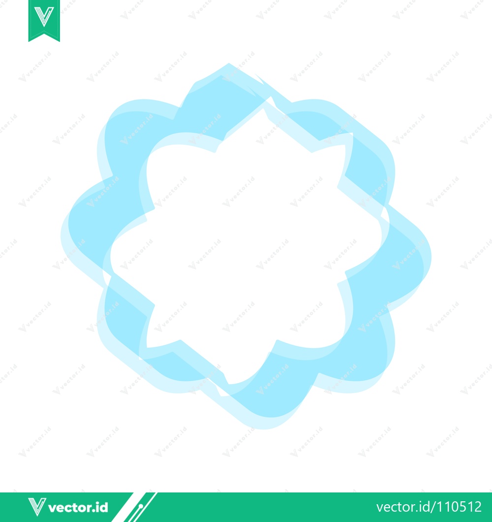 Premium Vector of Abstract Blue Cloud Shape with White Center