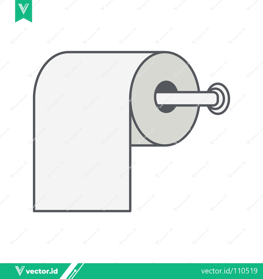 Premium Vector of Minimalist Illustration of a Toilet Paper Roll on a Holder