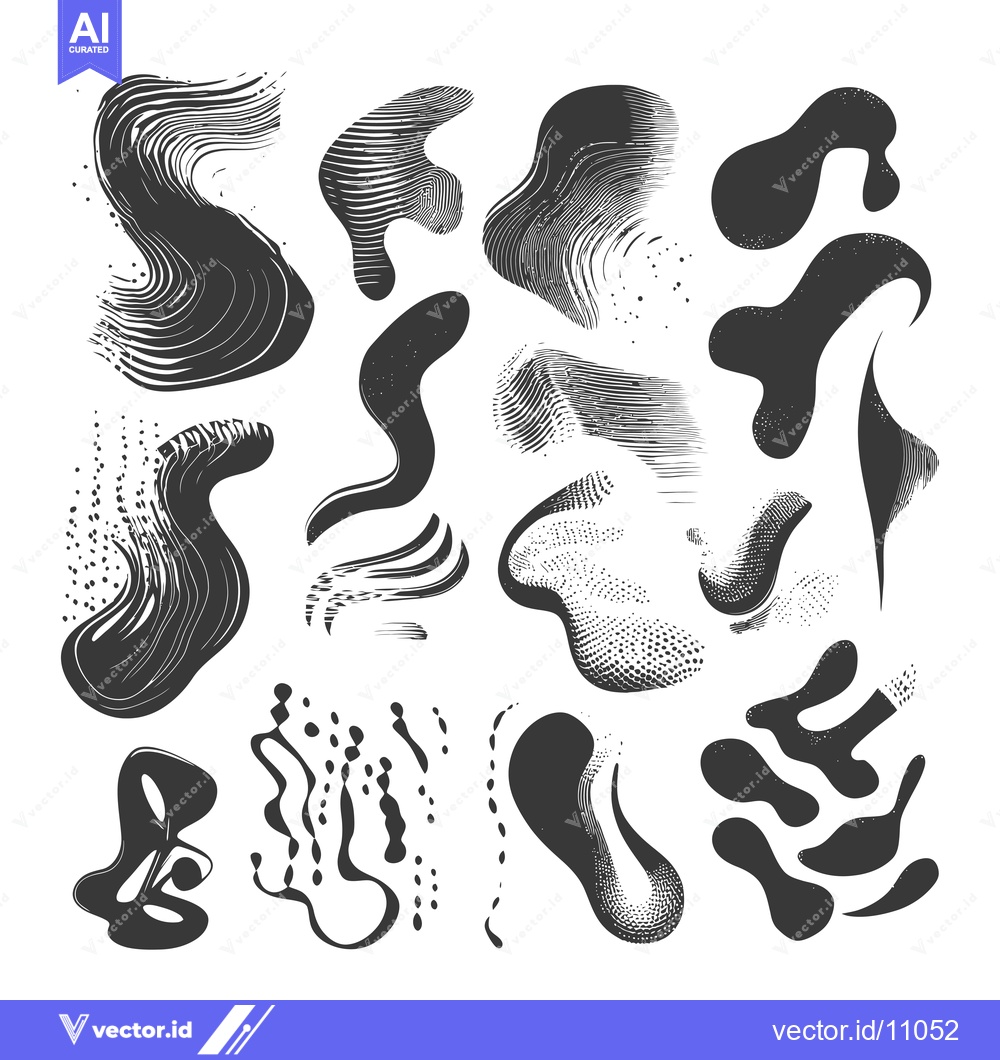 Premium Vector dari Abstract Black and White Pattern with Irregular Shapes and Textures
