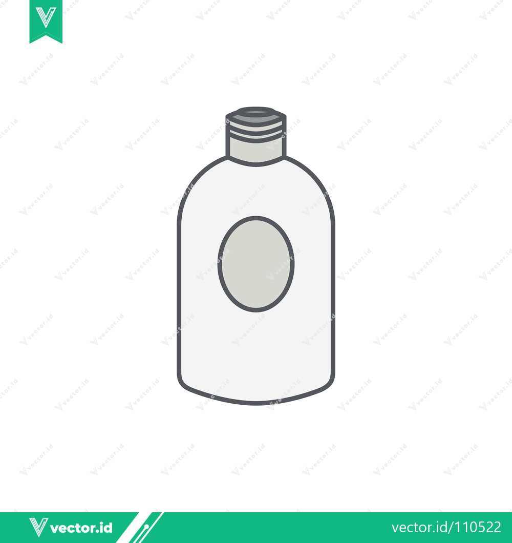 Premium Vector dari Simple Illustration of a Lotion Bottle with a Label