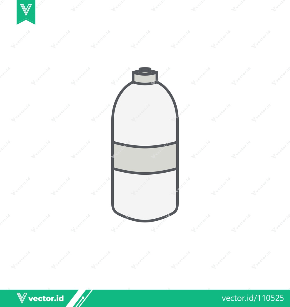 Premium Vector of Simple Illustration of a White Plastic Bottle with a Label