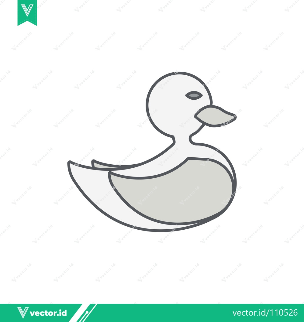 Premium Vector dari Minimalist Line Art Rubber Duck Illustration
