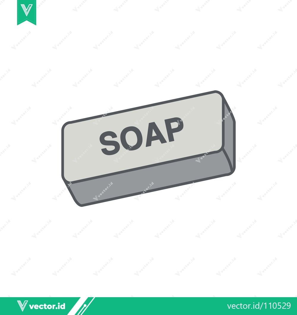 Premium Vector of Simple Bar of Soap with the Word Soap Written on Top