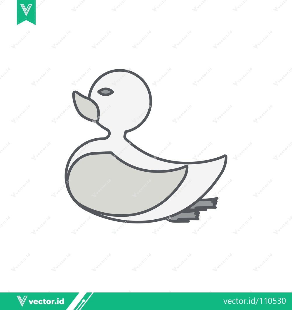 Premium Vector dari Simple Cartoon Duck Illustration