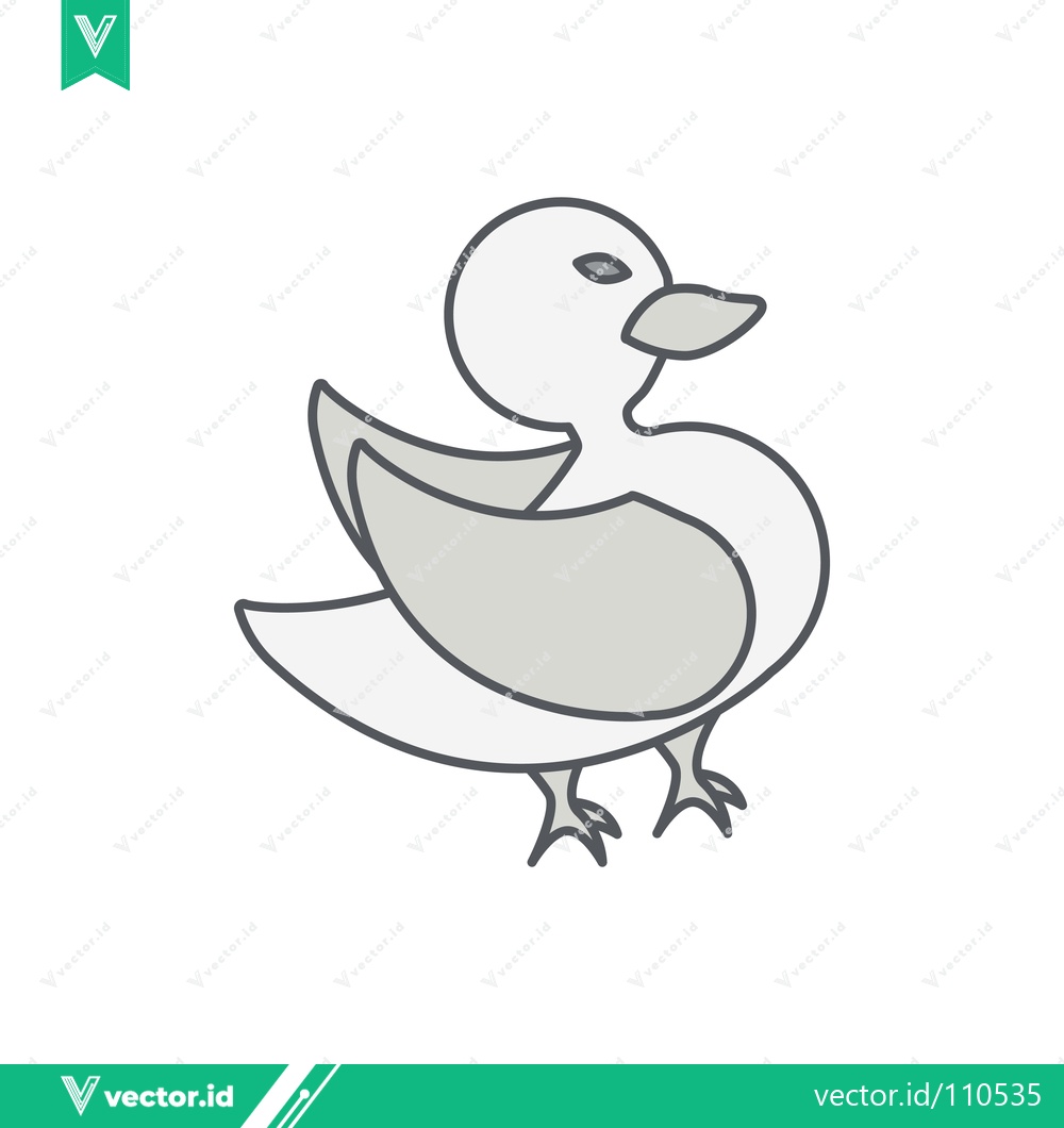 Premium Vector dari Simple Cartoon Duckling Illustration