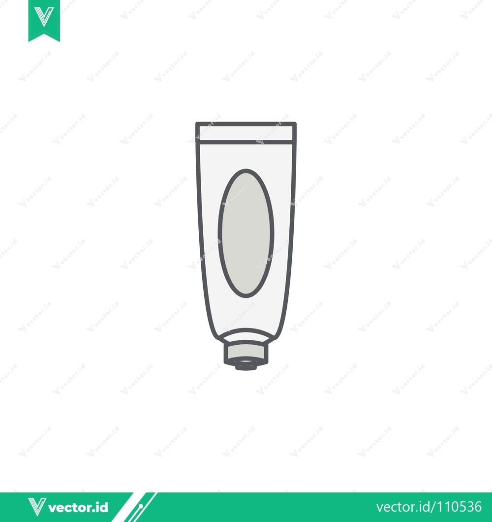 Premium Vector dari Minimalist Icon of a Cream Tube with Oval Label