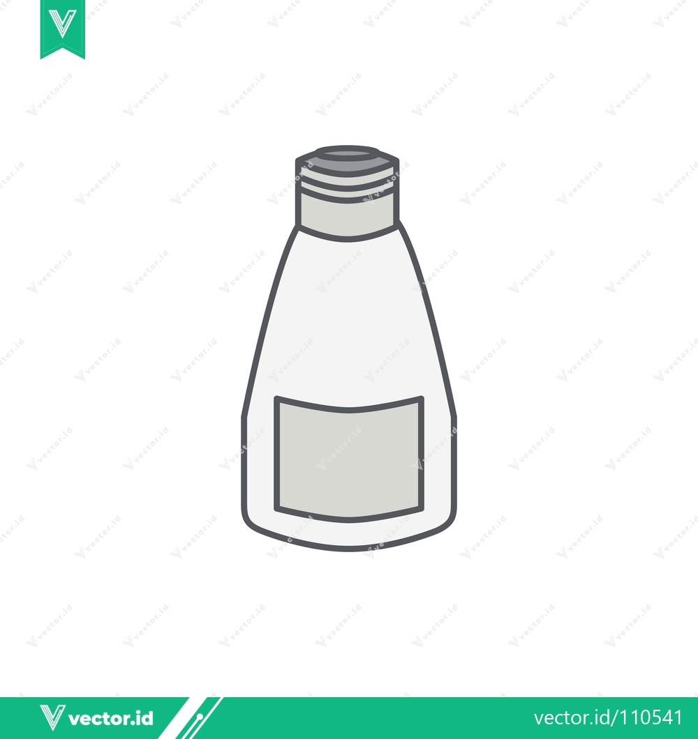 Premium Vector dari Simple Illustration of a White Bottle with a Label