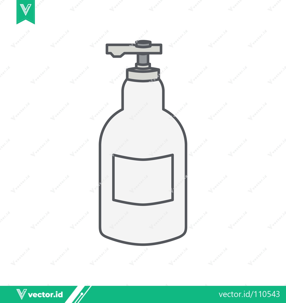 Premium Vector dari Simple Line Drawing of a Pump Bottle Dispenser
