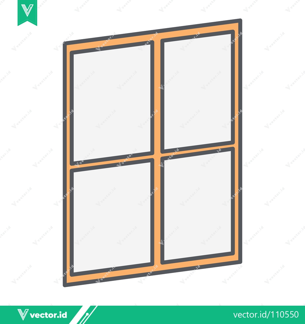 Premium Vector dari Modern Four Pane Window Frame Design