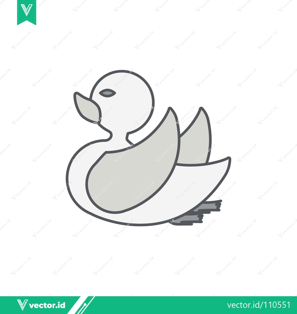 Premium Vector dari Simple Cartoon Duck Illustration