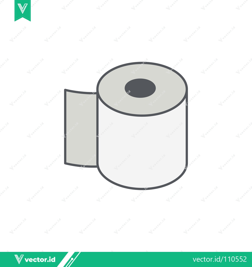 Premium Vector dari Simple Isometric Toilet Paper Roll Icon