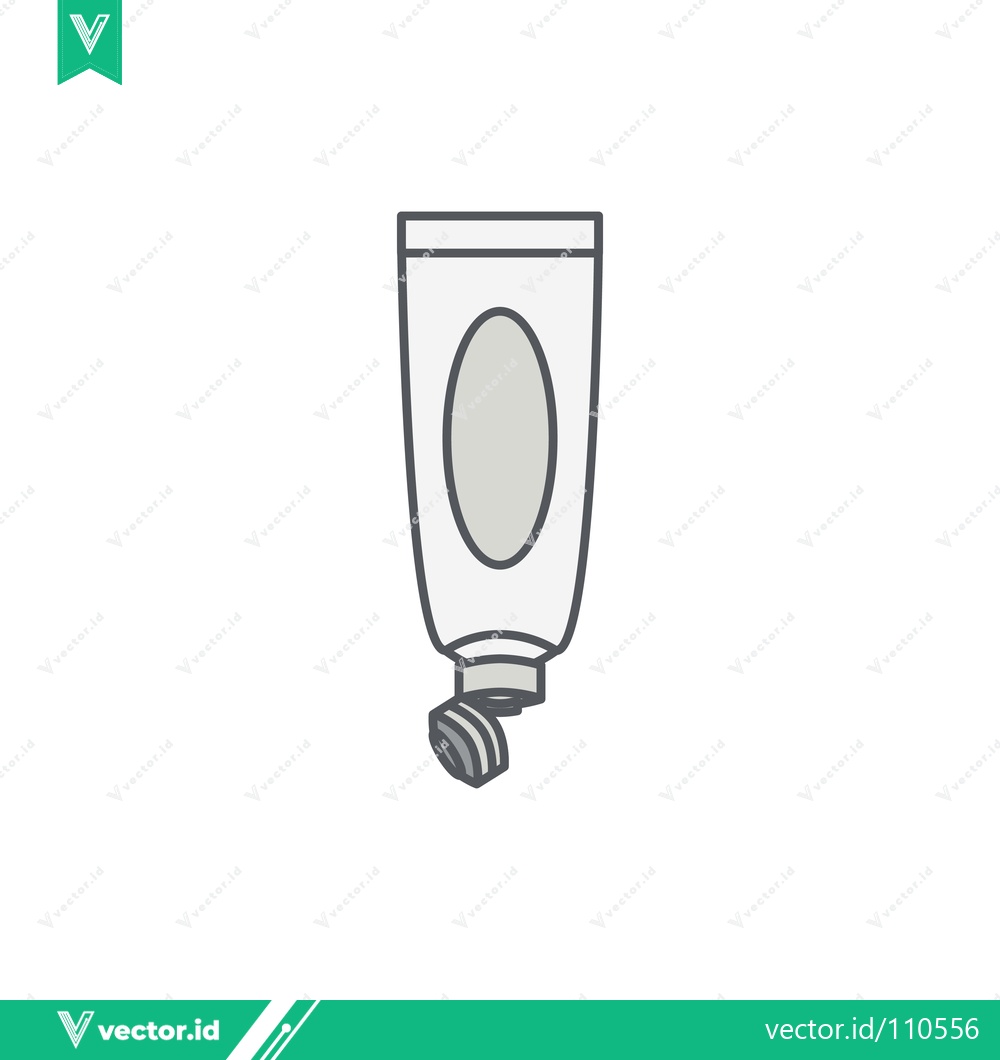 Premium Vector of Simple Illustration of a Squeeze Tube with Open Cap