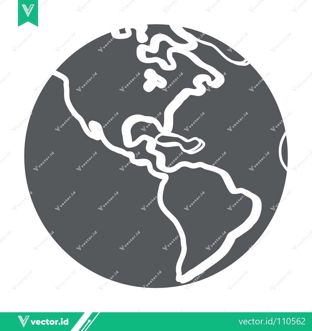Premium Vector dari Stylized Globe Icon Representing Planet Earth and Continents