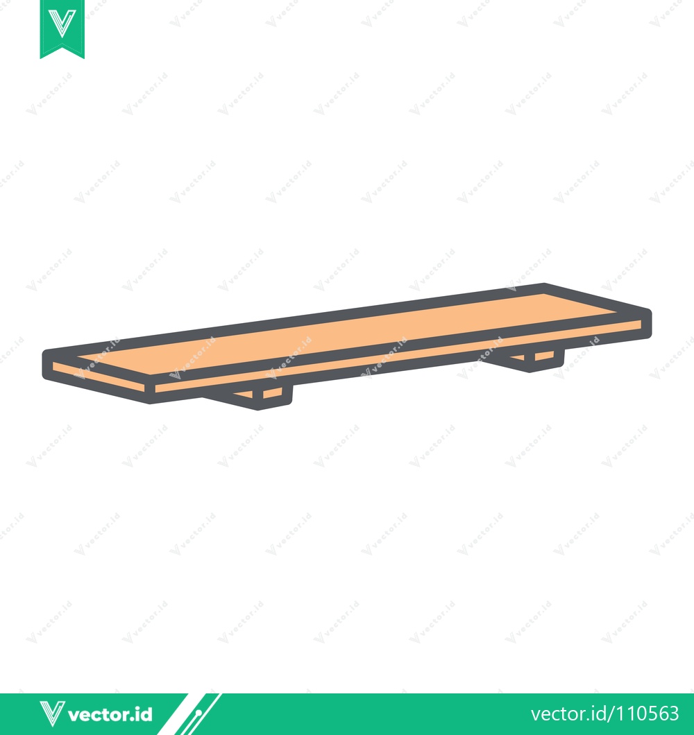 Premium Vector dari Simple Wooden Shelf Illustration