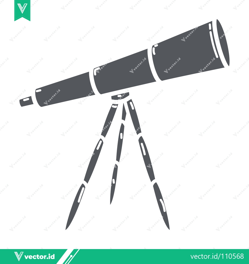 Premium Vector dari Vintage Telescope on Tripod for Astronomy and Exploration