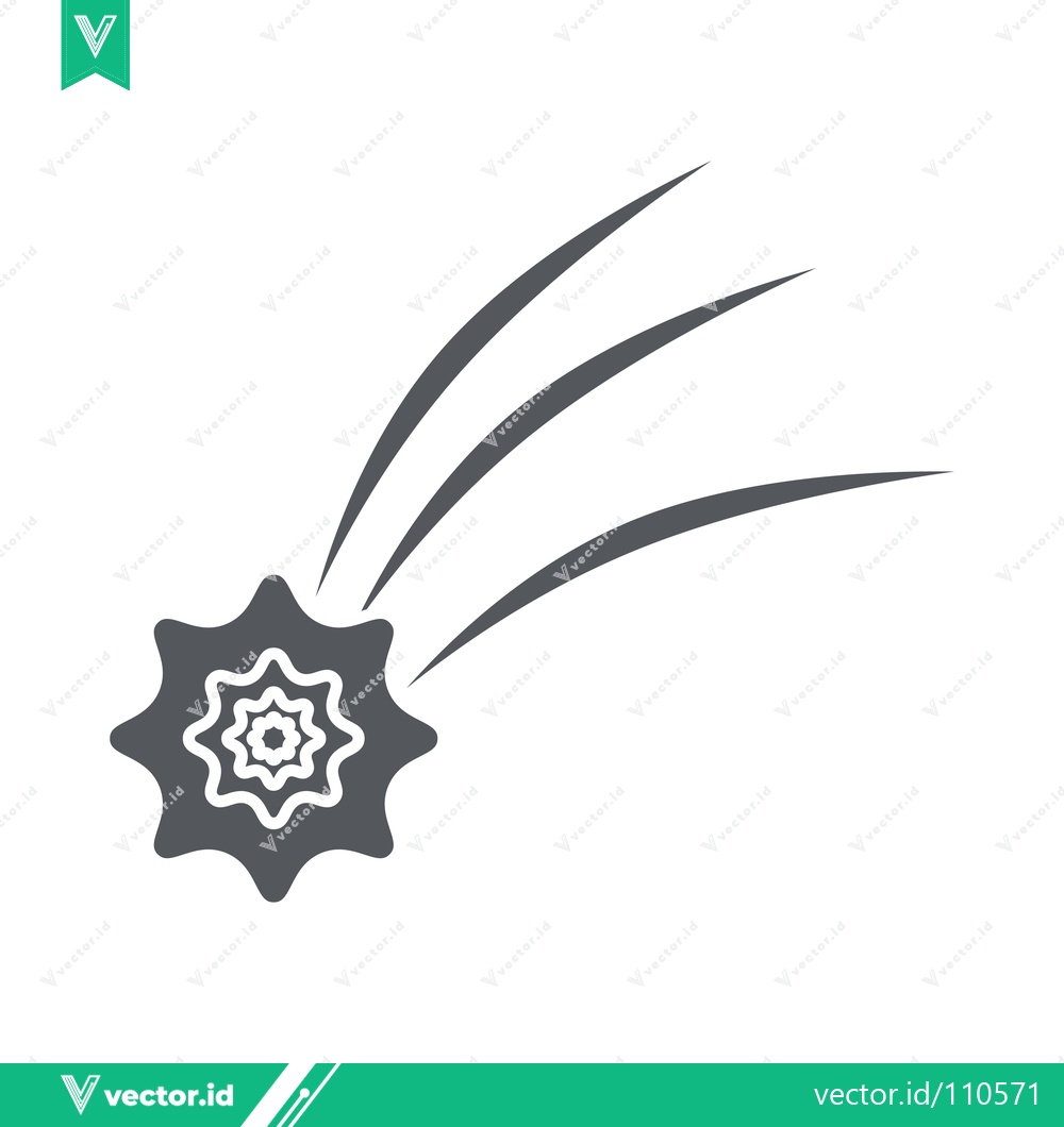 Premium Vector dari Stylized Comet Icon with Trailing Streaks