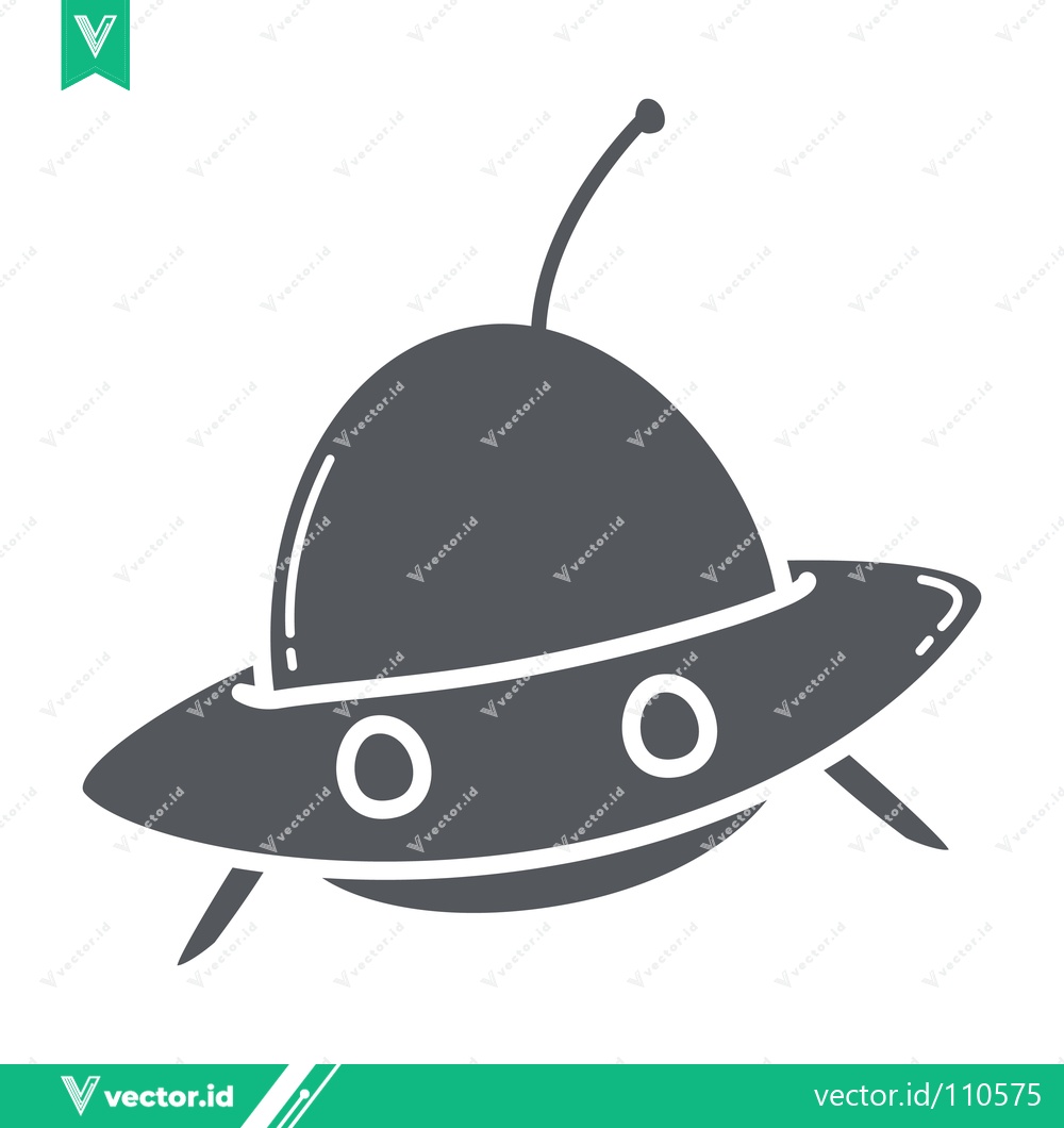 Premium Vector dari Cartoon UFO Spaceship Illustration