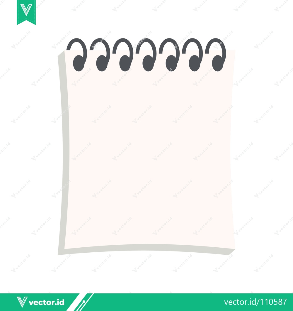 Premium Vector dari Blank Spiral Notebook Page for Notes and Ideas