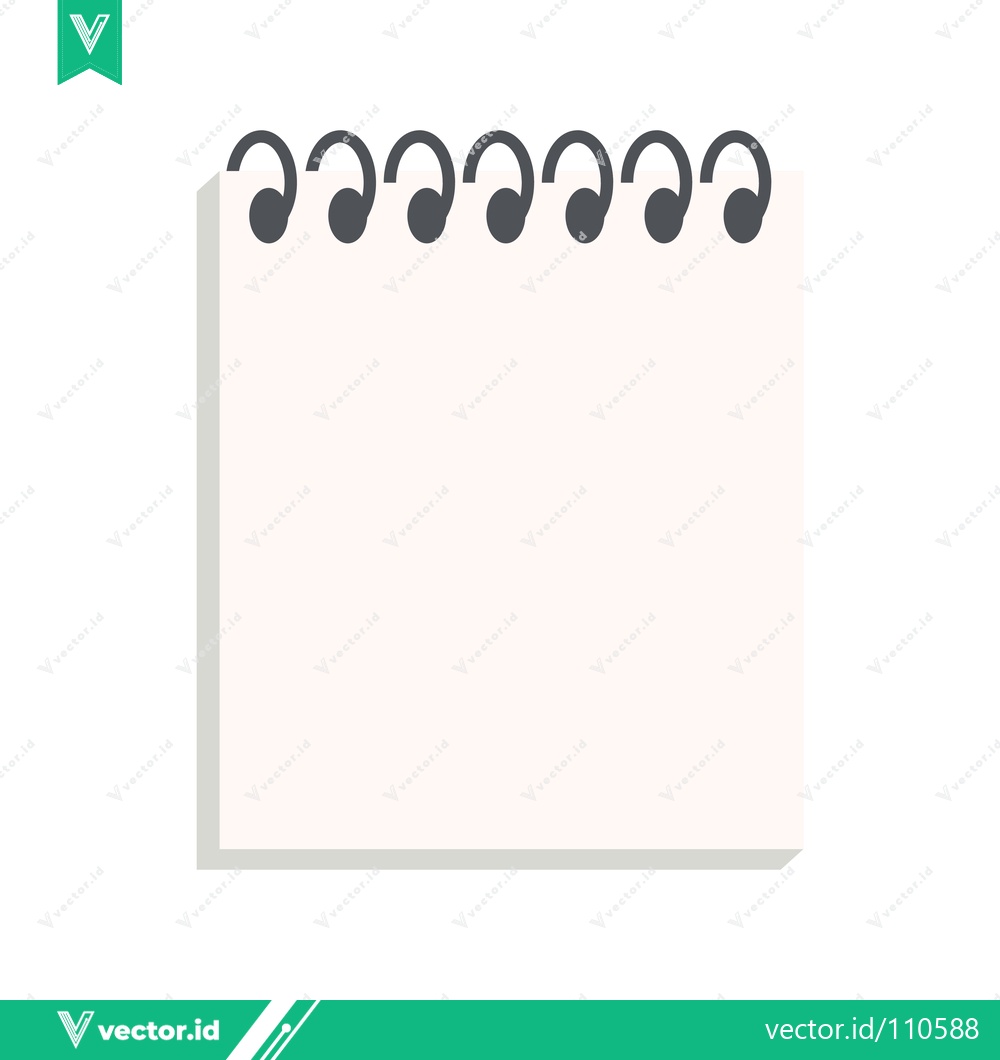 Premium Vector of Blank Spiral Notebook Page with Wire Binding