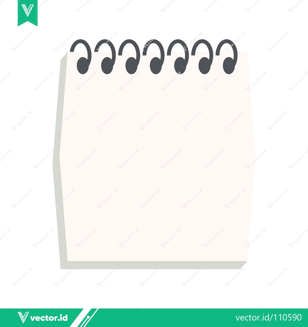 Premium Vector dari Blank Spiral Notebook Page with Copy Space