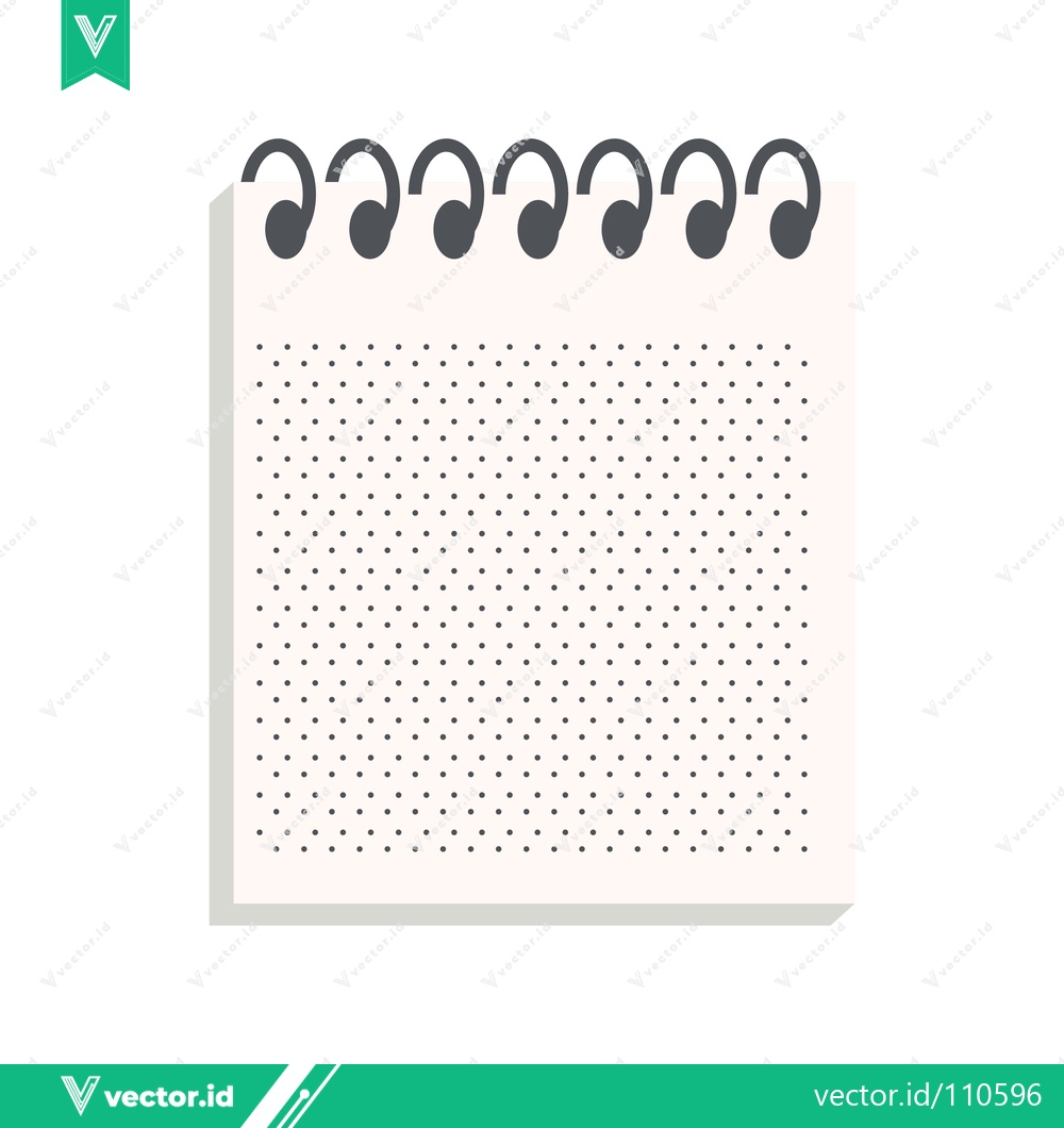 Premium Vector of Spiral Bound Notebook with Dotted Paper