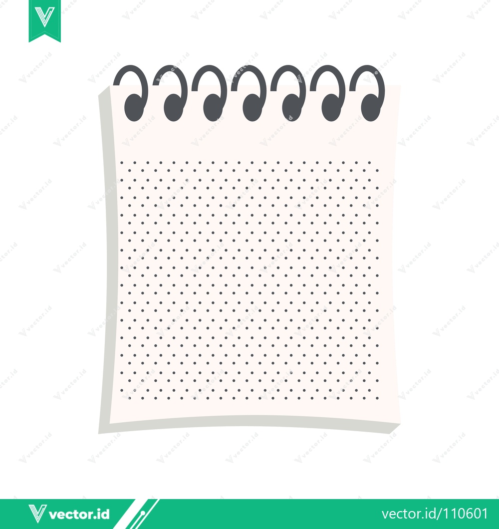 Premium Vector dari Minimalist Spiral Notebook Page with Dot Grid Pattern