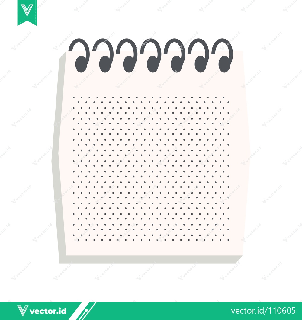 Premium Vector of Minimalist Spiral Notebook Page with Dots Pattern