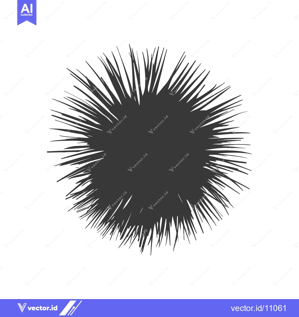 Premium Vector dari Abstract Black and White Spiky Circle